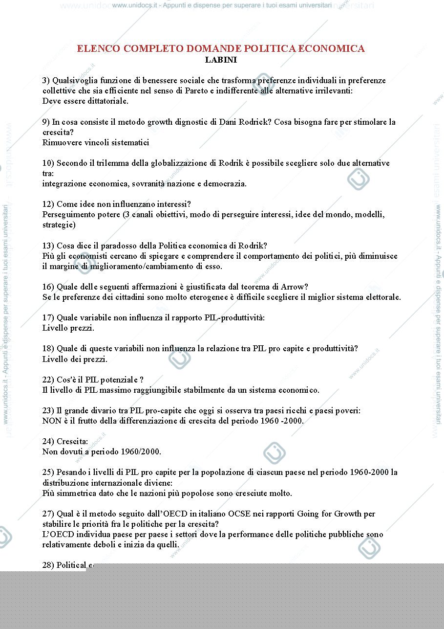 Anteprima pagina 2 — politica economica
