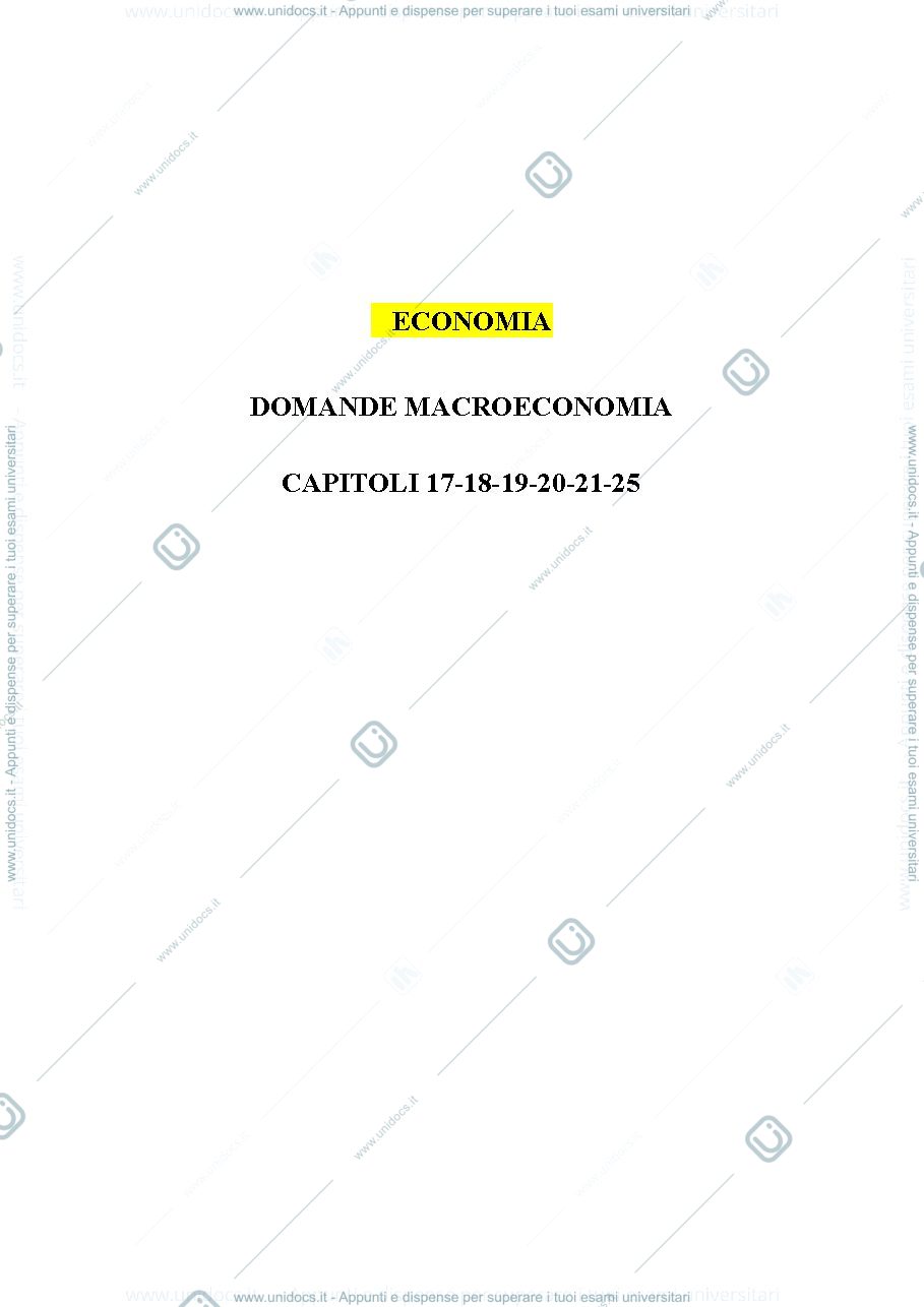 Anteprima pagina 1 — Macroeconomia