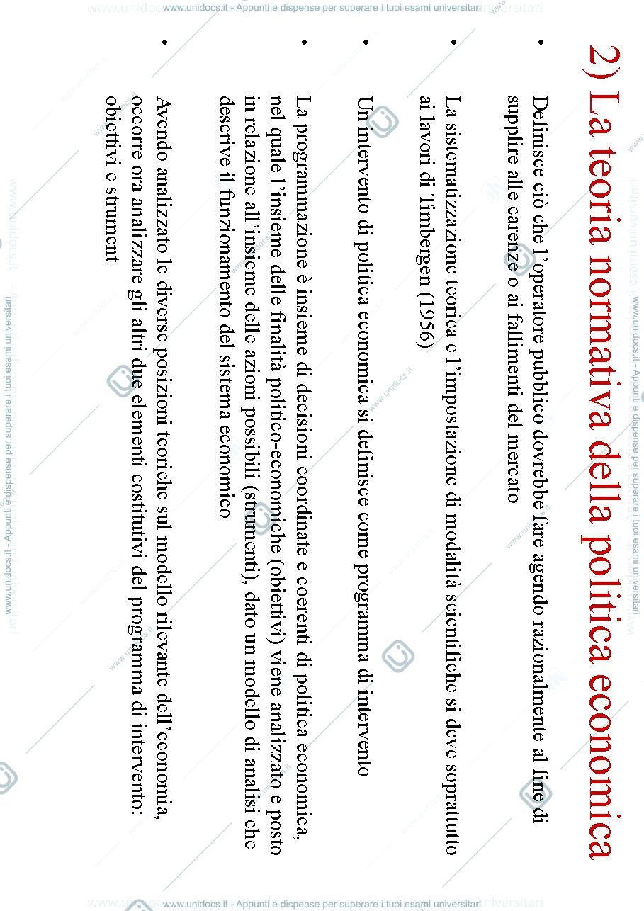 Anteprima pagina 3 — Politica economica slides seconda parte
