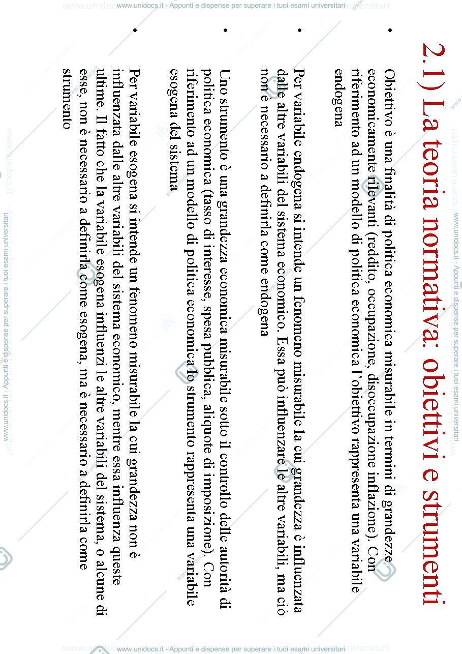 Anteprima pagina 4 — Politica economica slides seconda parte