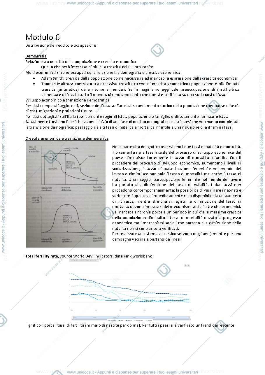 Anteprima pagina 1 — politica economica secondo parziale