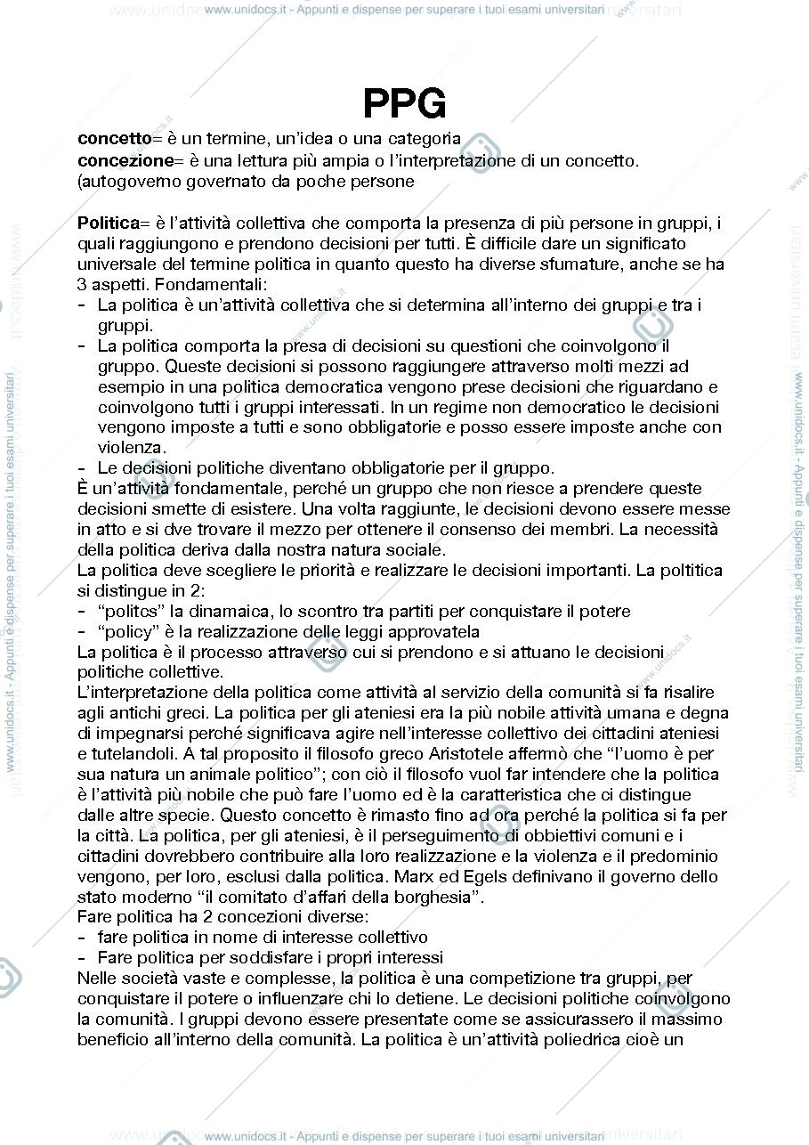 Anteprima pagina 1 — Appunti prima parte