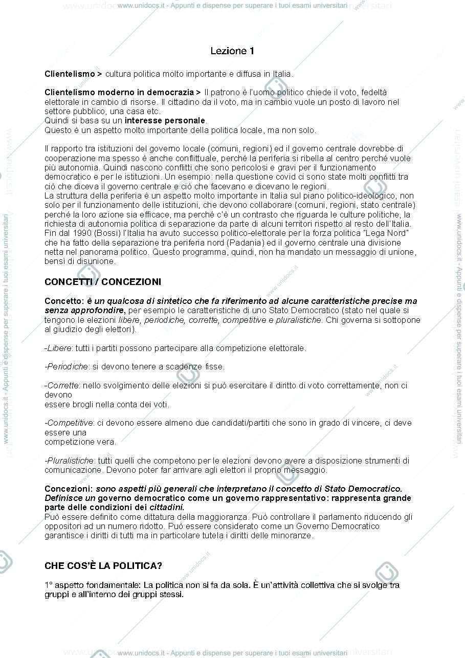 Anteprima pagina 1 — Politica politiche e governance