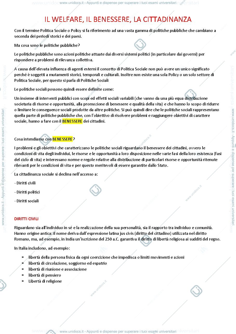 Anteprima pagina 1 — Riassunto anno 2022/2023 Prof. Diamantini
