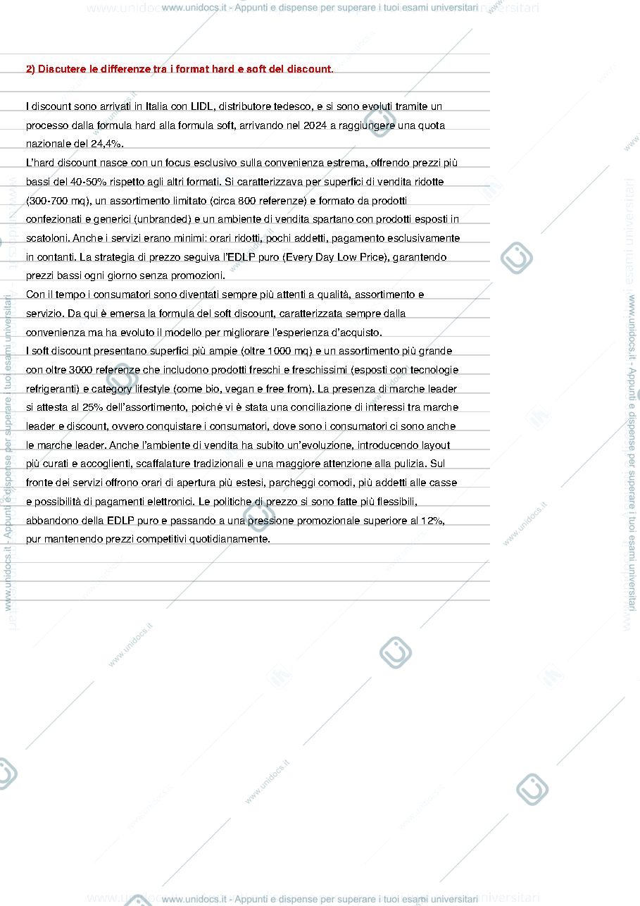 Anteprima pagina 3 — domande seconda parte trade marketing