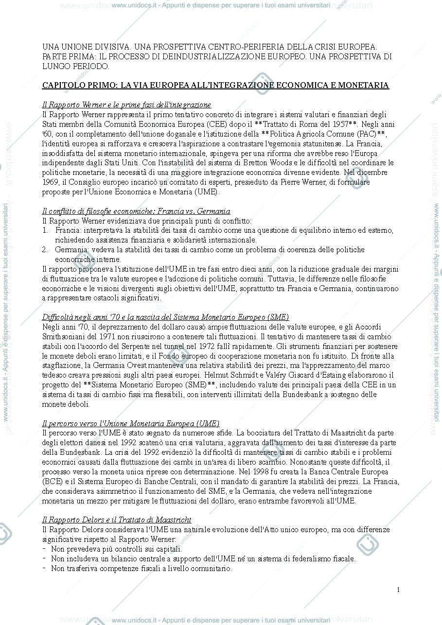 Anteprima pagina 1 — Una unione divisiva