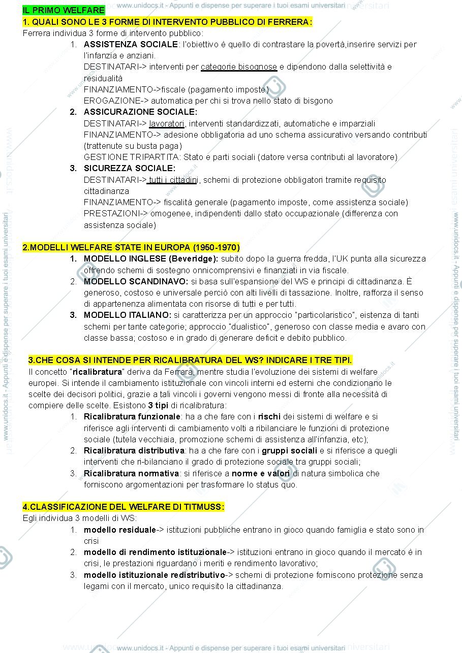 Anteprima pagina 1 — Welfare