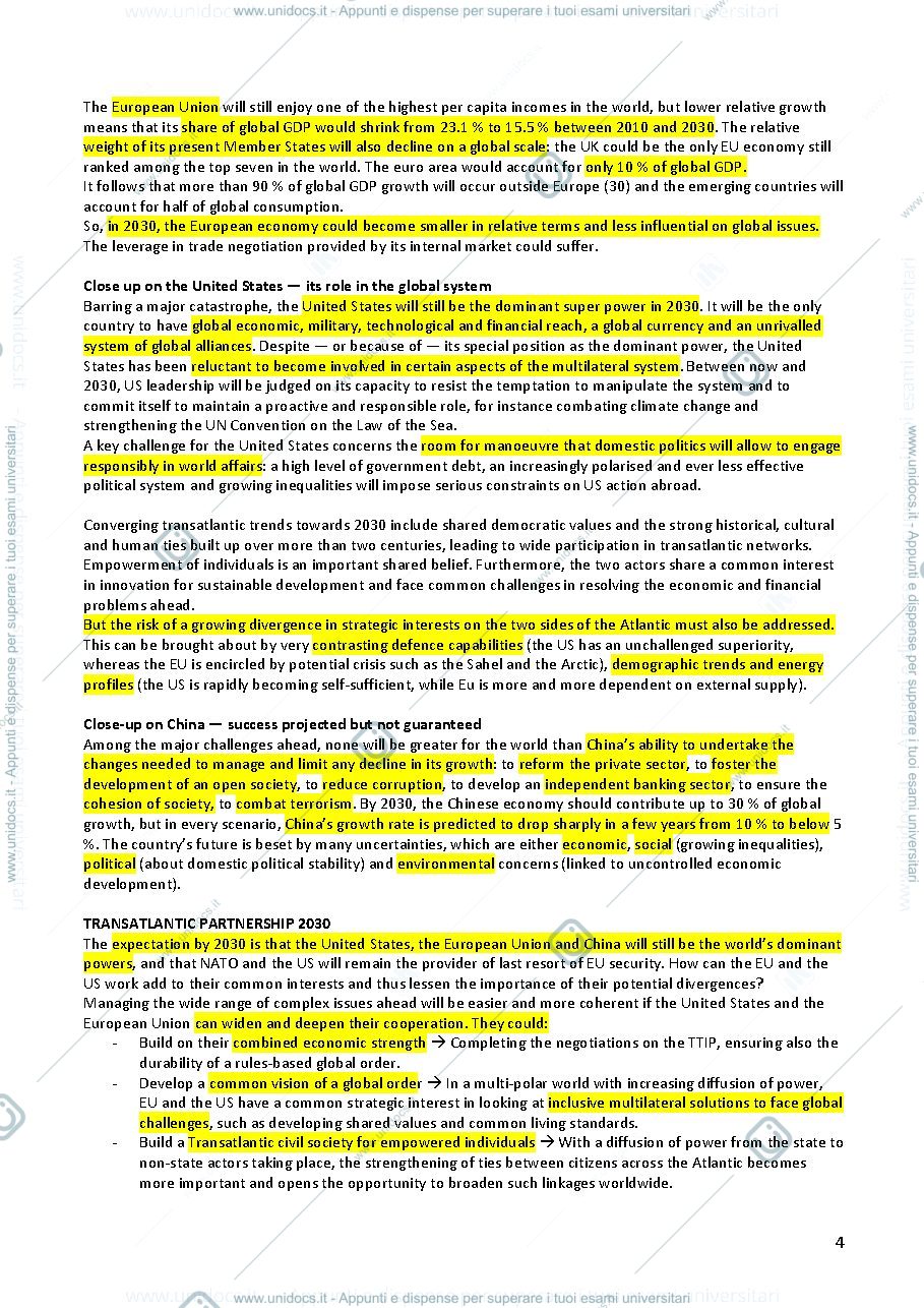 Anteprima pagina 4 — EU Politics and Policies - Riassunti readings completi 