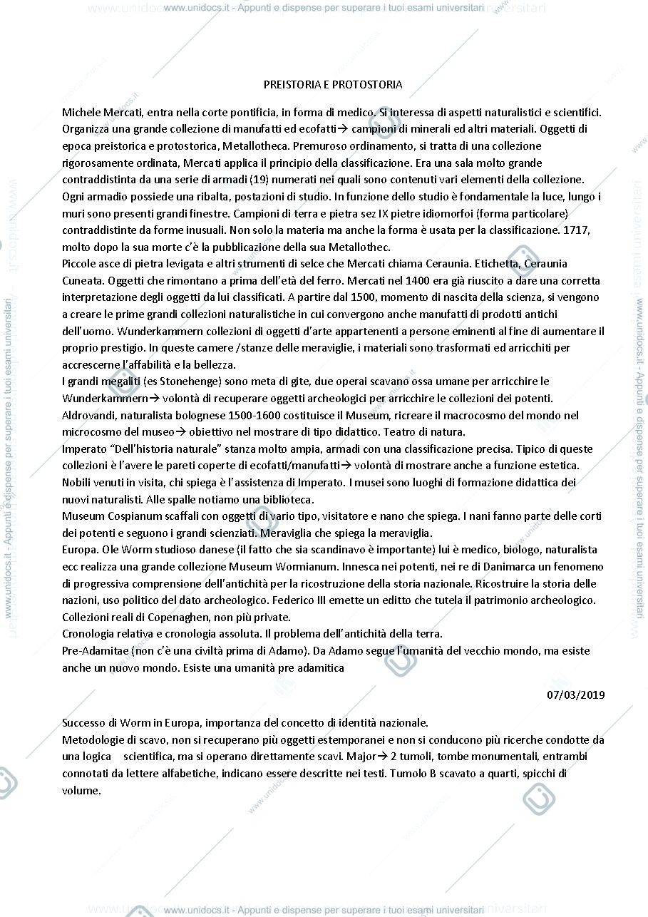 Anteprima pagina 1 — Preistoria e protostoria