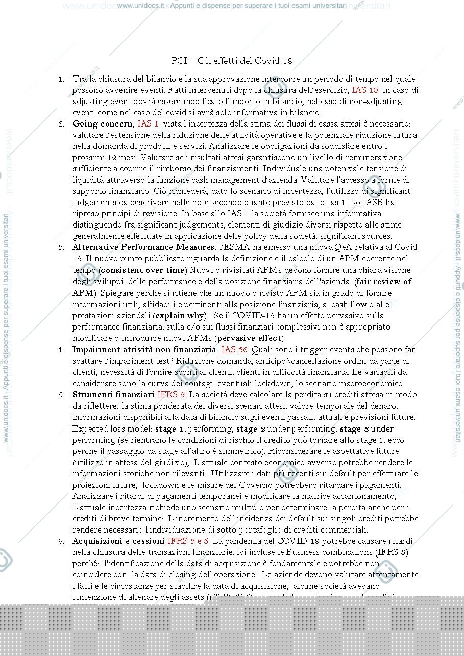 Anteprima pagina 1 — Effetti del Covid-19