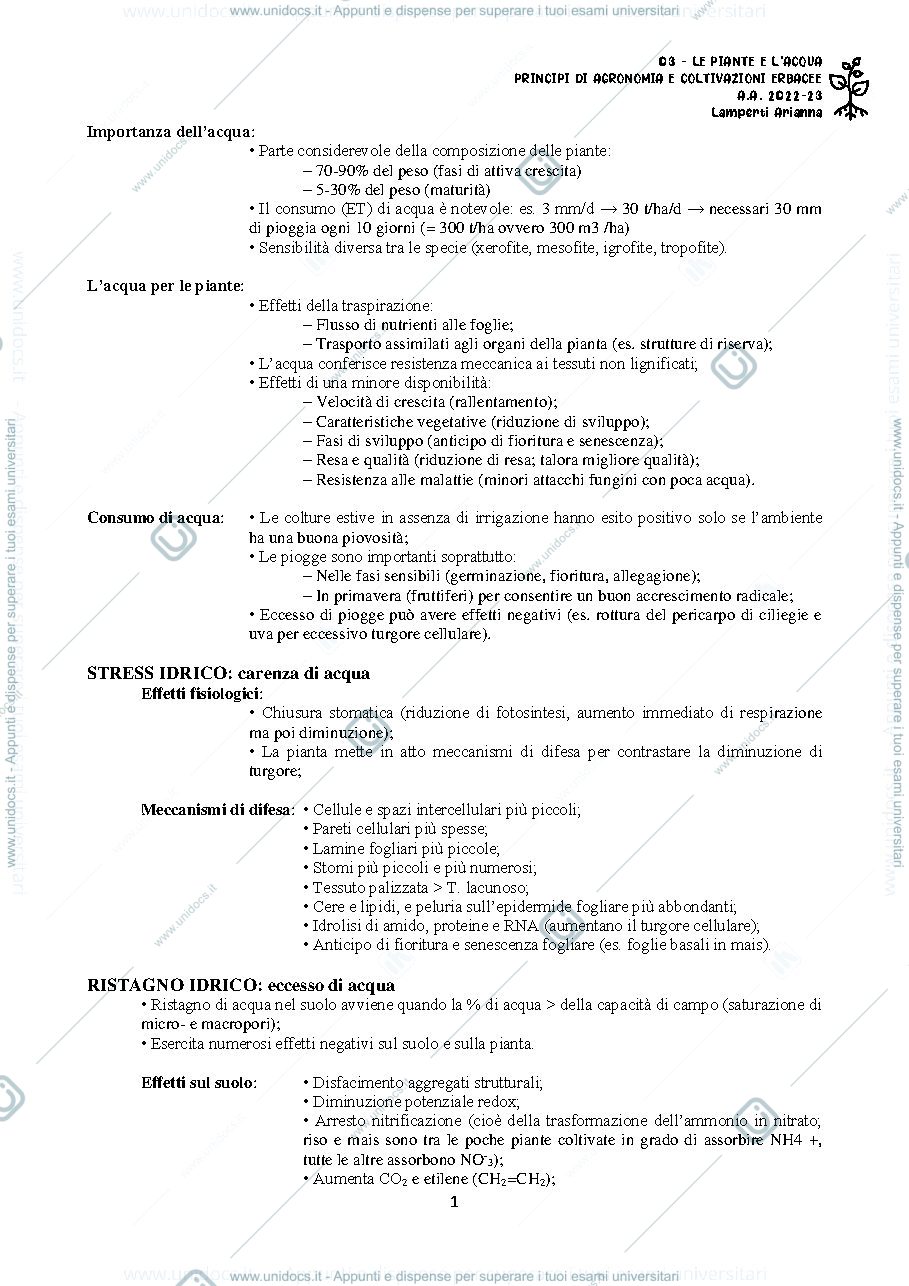 Anteprima pagina 1 — Piante e acqua