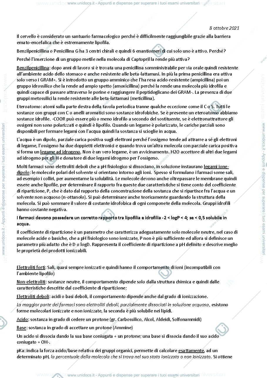 Anteprima pagina 2 — Principi di Chimica Farmaceutica