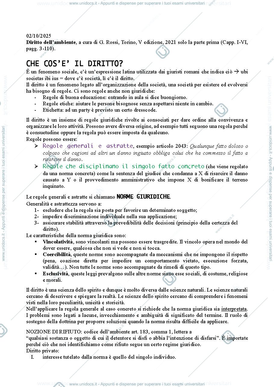 Anteprima pagina 1 — Principi di diritto ambientale