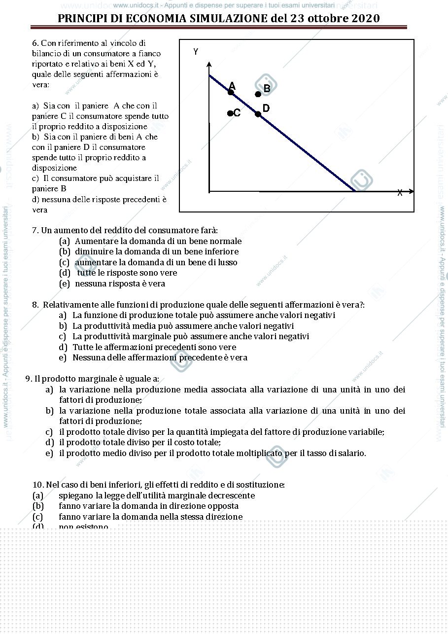 Anteprima pagina 2 — Esercitazioni Microeconomia scienze agrarie unito
