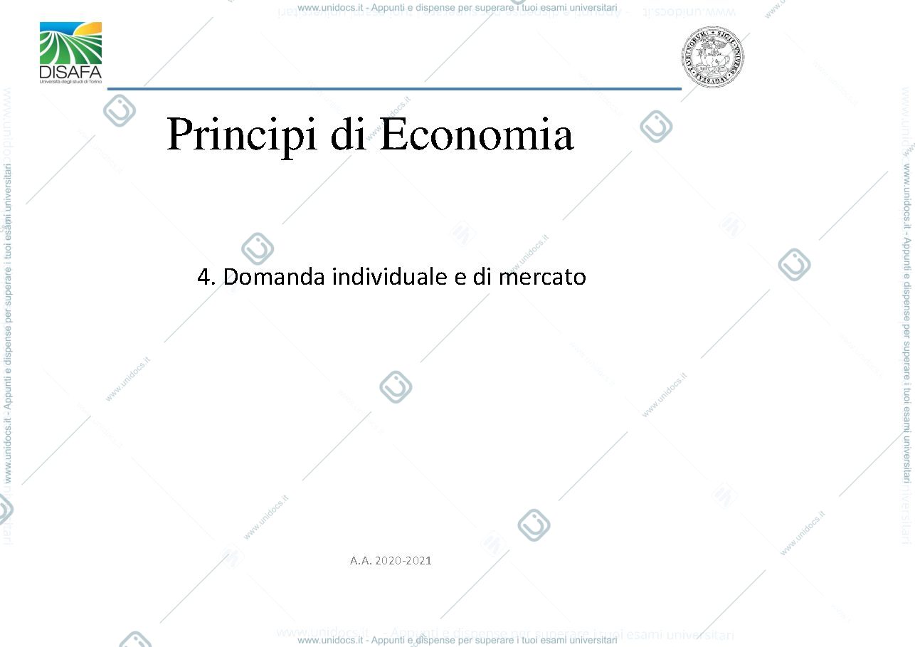 Anteprima pagina 1 — Principi di economia