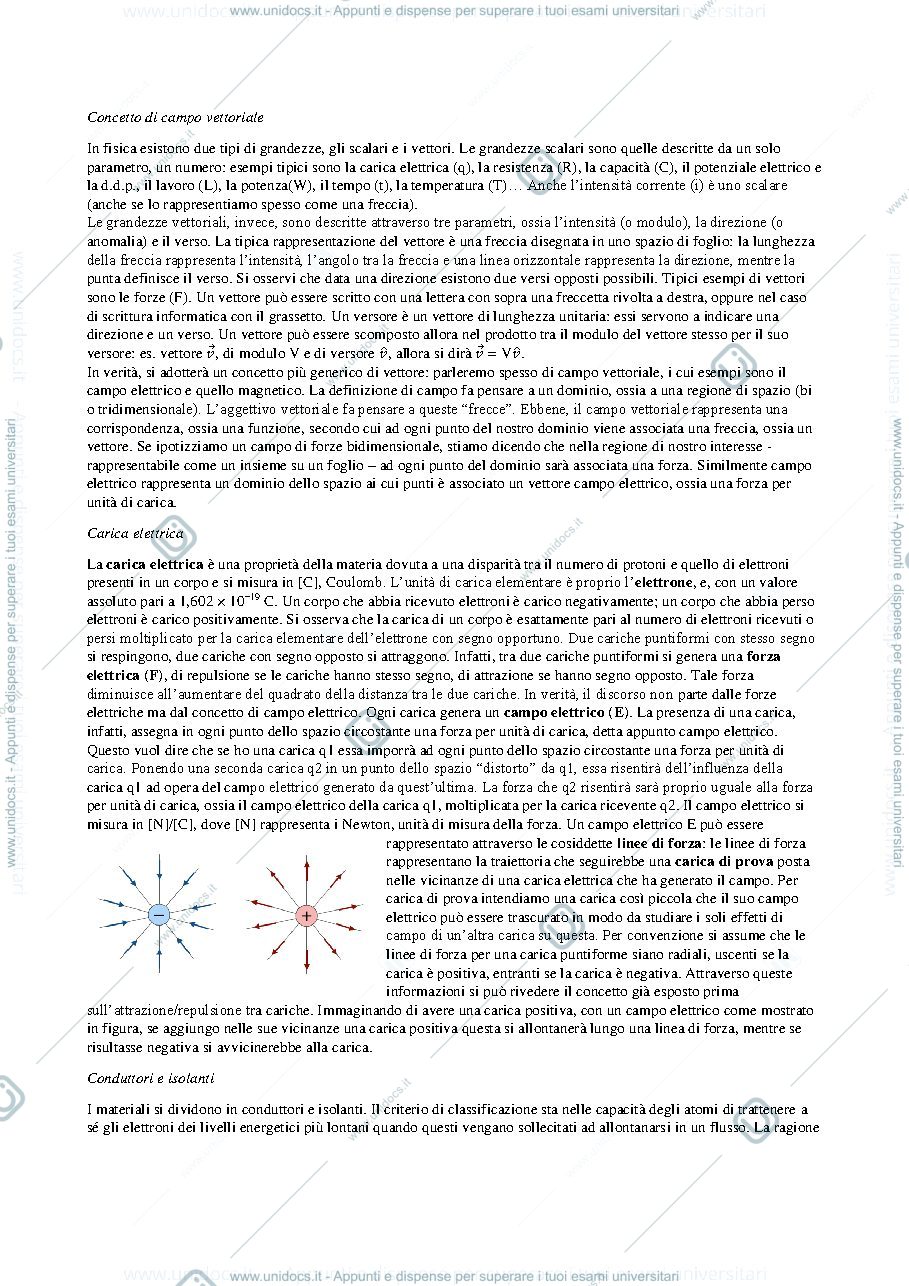 Anteprima pagina 1 — Basi di elettromagnetismo per misure elettriche 