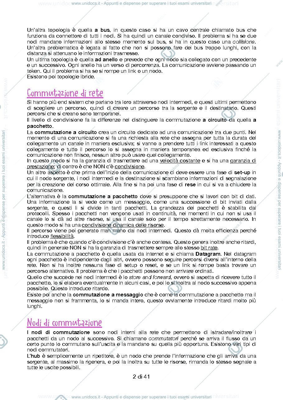 Anteprima pagina 2 — riassunto degli argomenti fondamentali del corso 