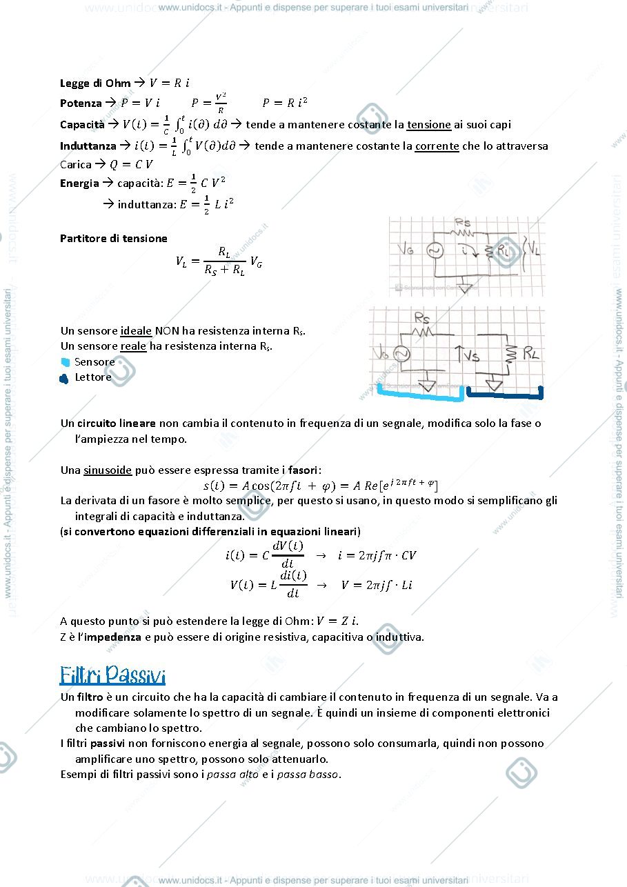 Anteprima pagina 1 — riassunto della parte teorica 