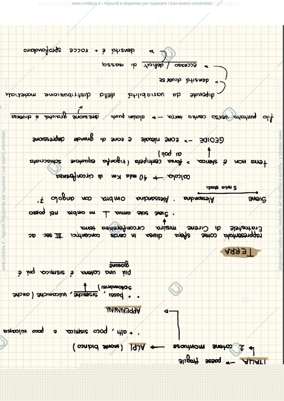 Anteprima pagina 1 — Appunti scienze della terra