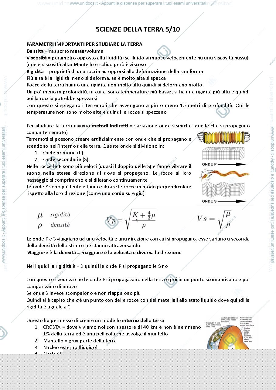 Anteprima pagina 3 — Appunti litosfera