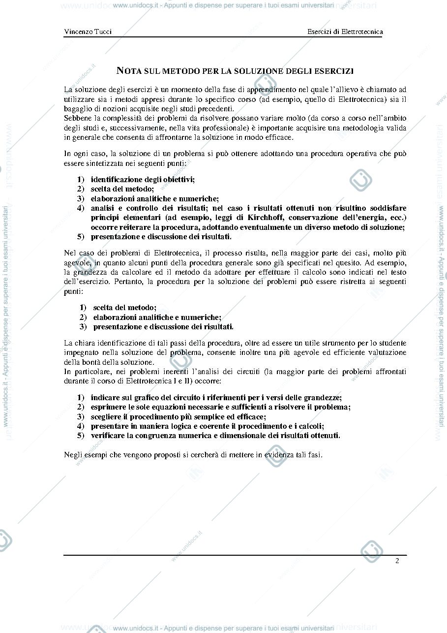Anteprima pagina 2 — Esercitazione Elettrotecnica