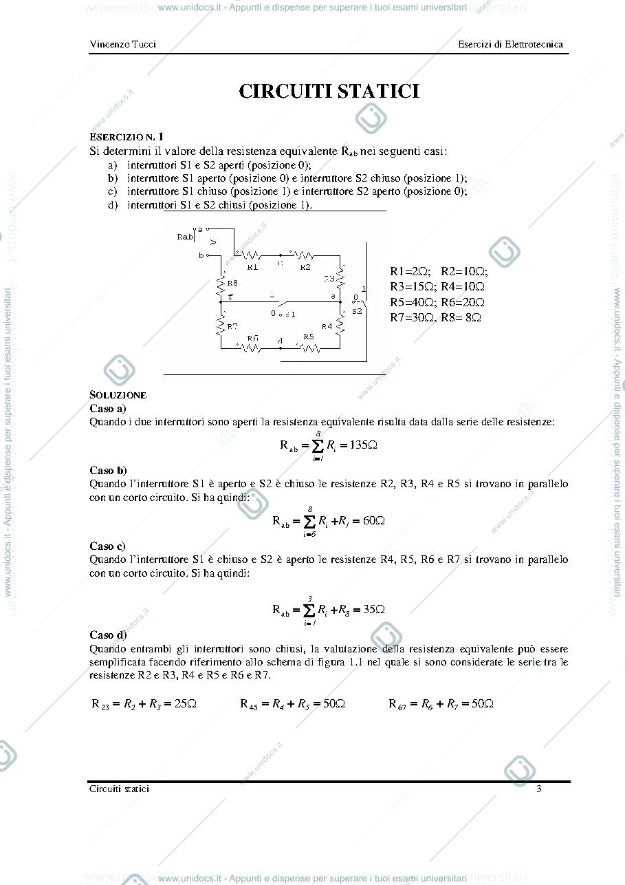 Anteprima pagina 3 — Esercitazione Elettrotecnica