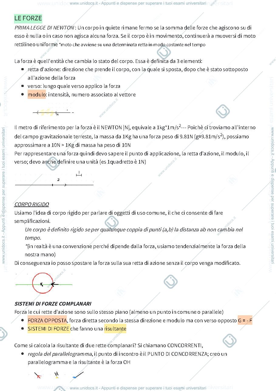 Anteprima pagina 1 — appunti di Principi di Statica per il Design - professor de biagi