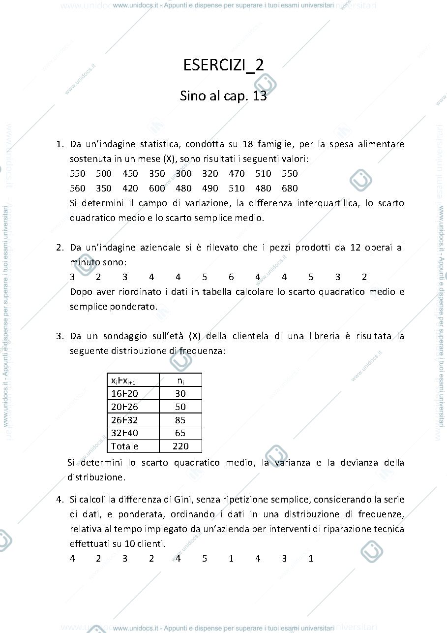Anteprima pagina 1 — Statistica