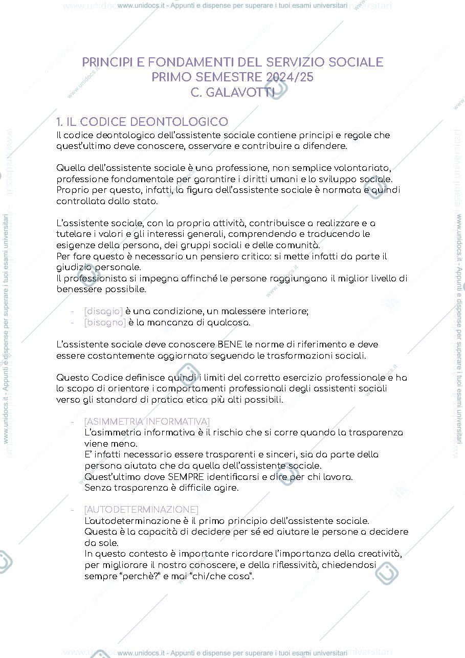 Anteprima pagina 1 — Codice Deontologico 