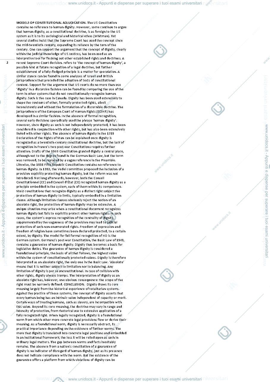Anteprima pagina 2 — Riassunti del manuale di Constitutional Law