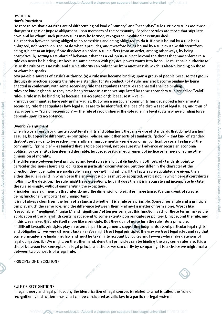 Anteprima pagina 1 — Appunti Principles of Constitutional law Module II