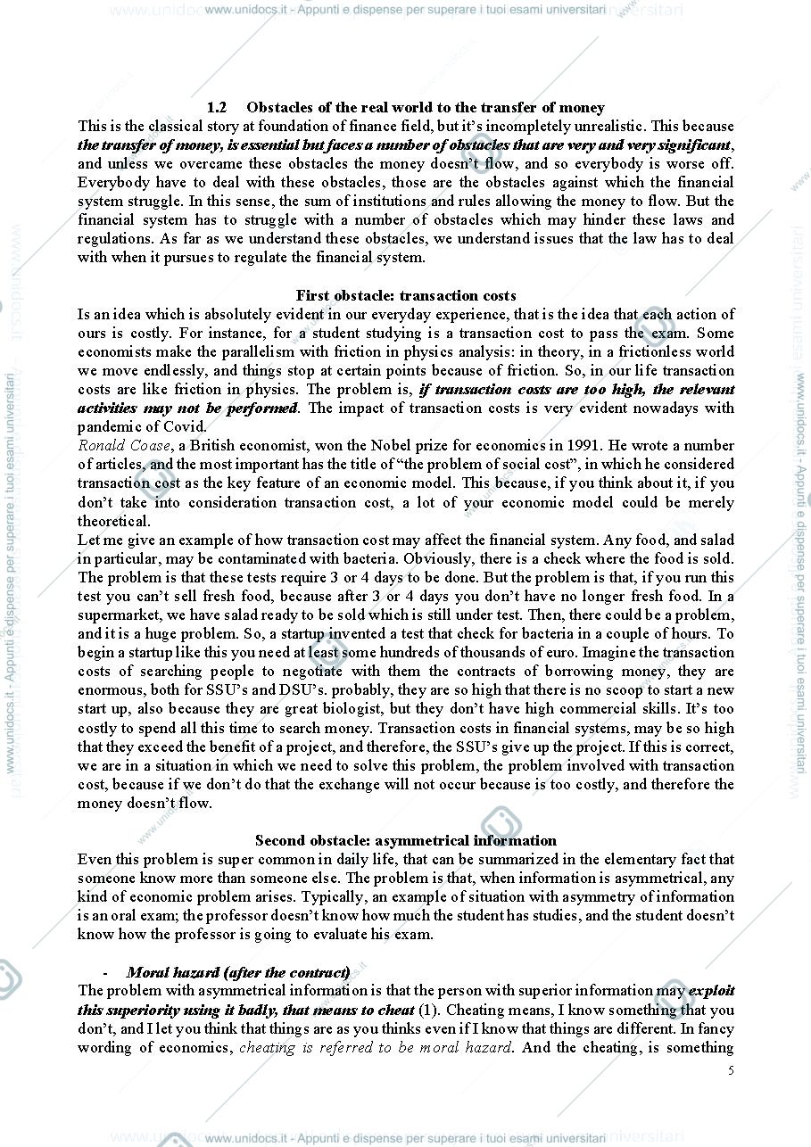 Anteprima pagina 5 — Dispensa Principles of financial regulation