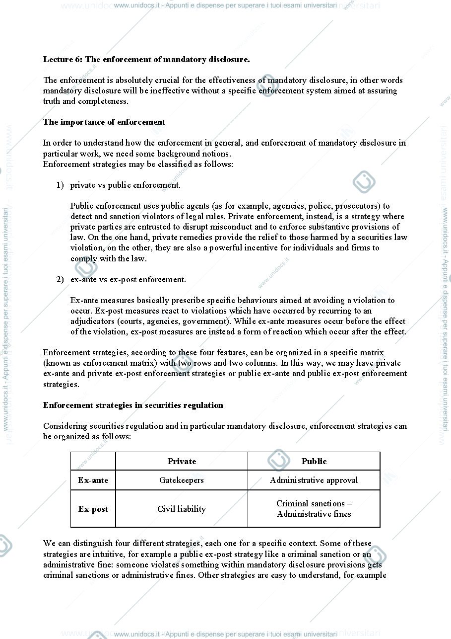 Anteprima pagina 1 — The enforcement of mandatory disclosure