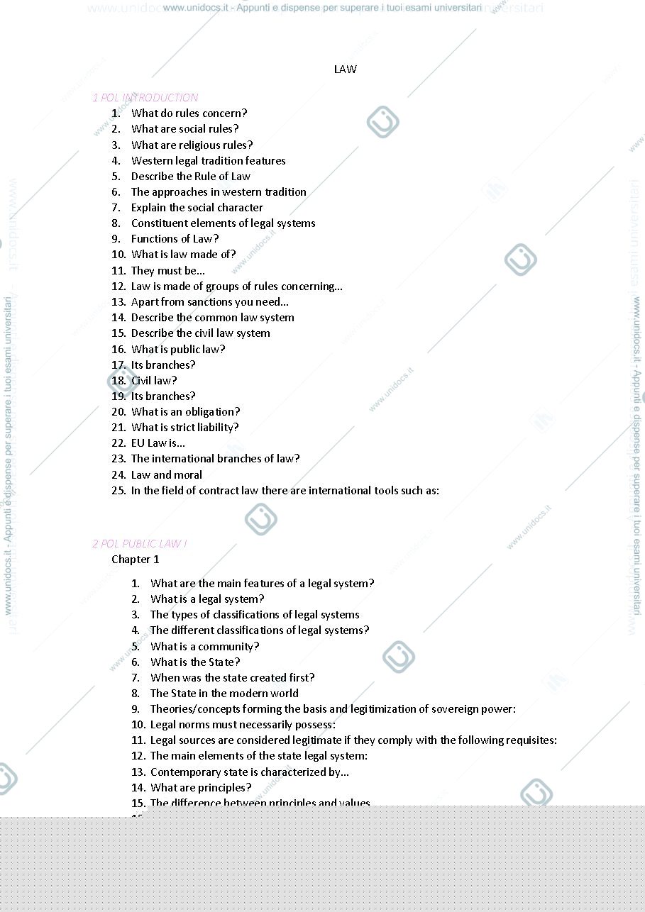 Anteprima pagina 1 — Law questions