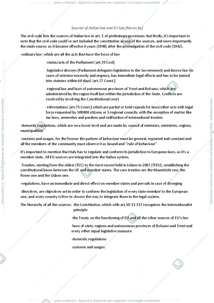 Anteprima pagina 2 — PRINCIPLES OF LAW NOTES