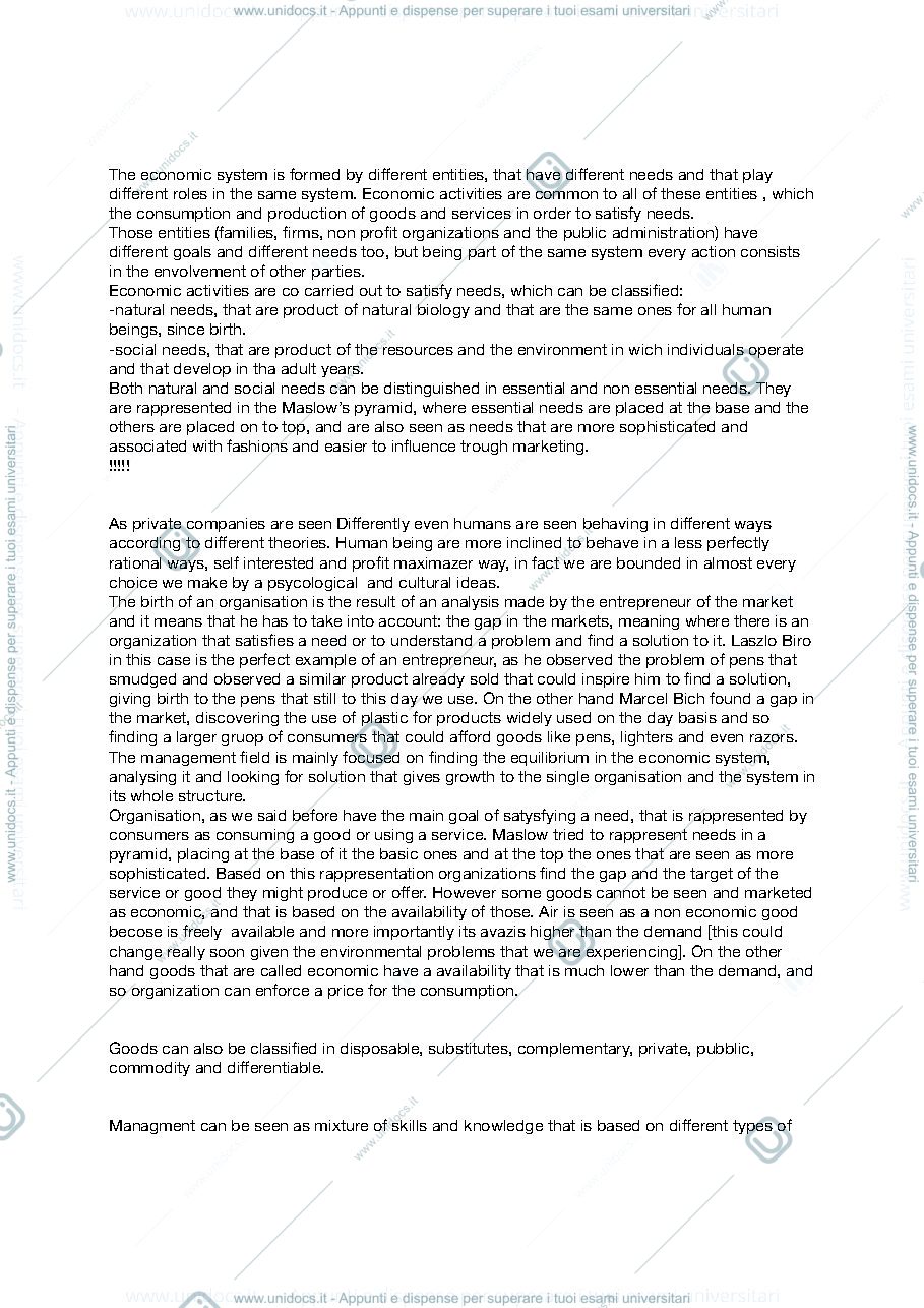 Anteprima pagina 1 — Principle of management notes first module