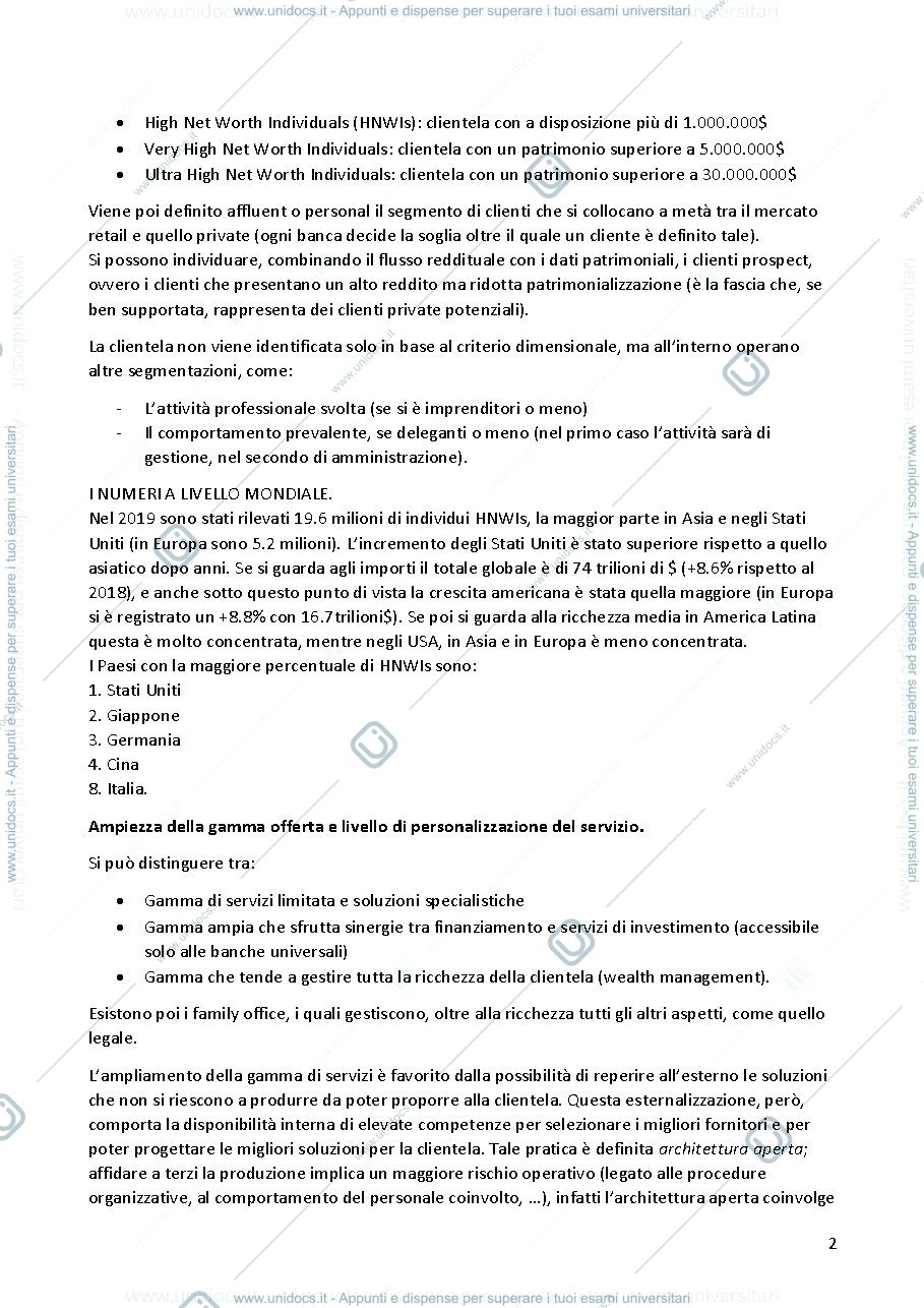 Anteprima pagina 2 — Riassunti private banking