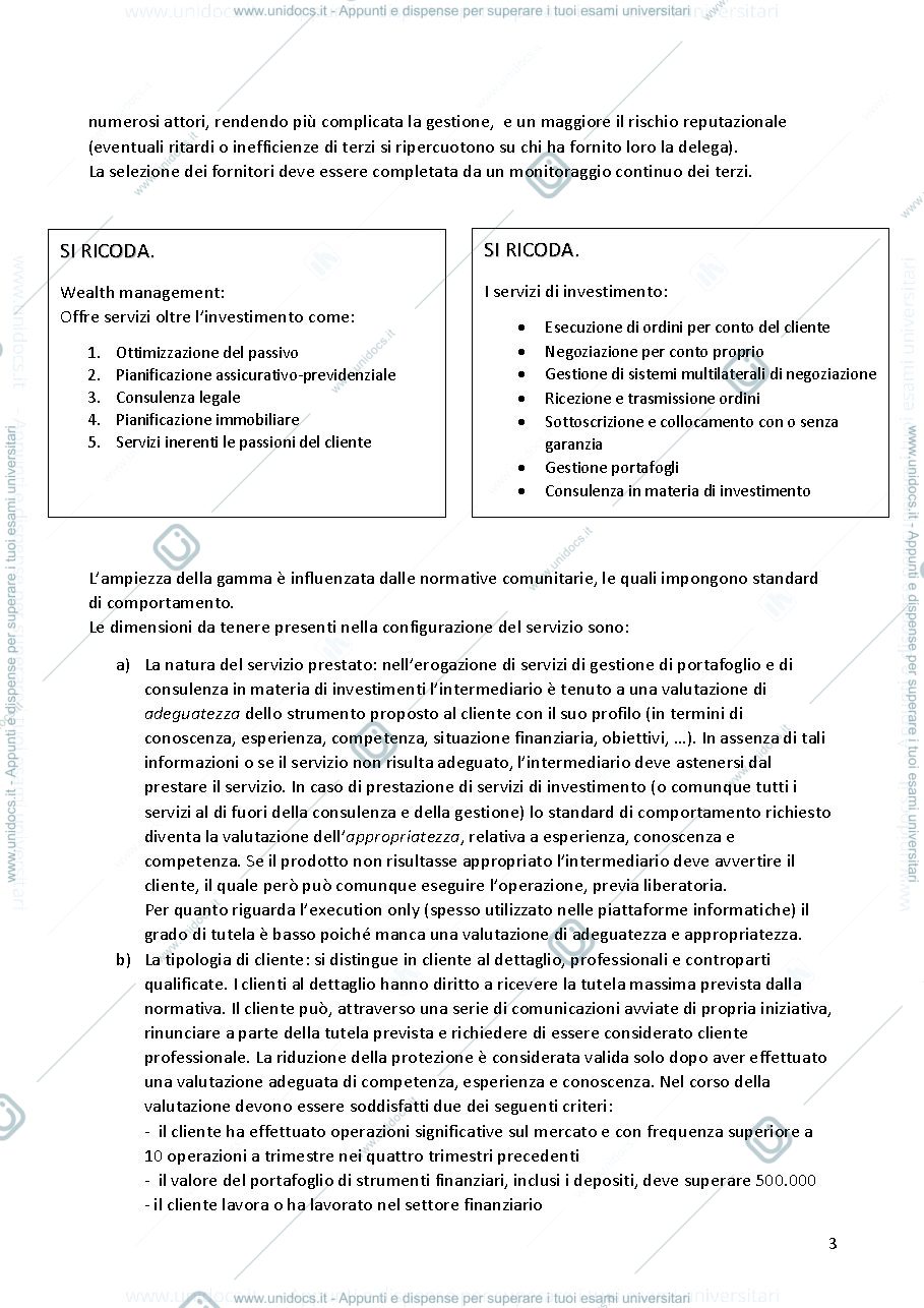 Anteprima pagina 3 — Riassunti private banking
