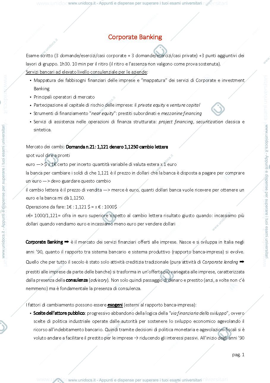 Anteprima pagina 1 — Corporate banking