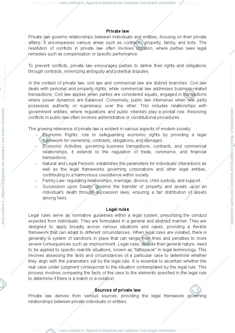 Anteprima pagina 1 — Private Law