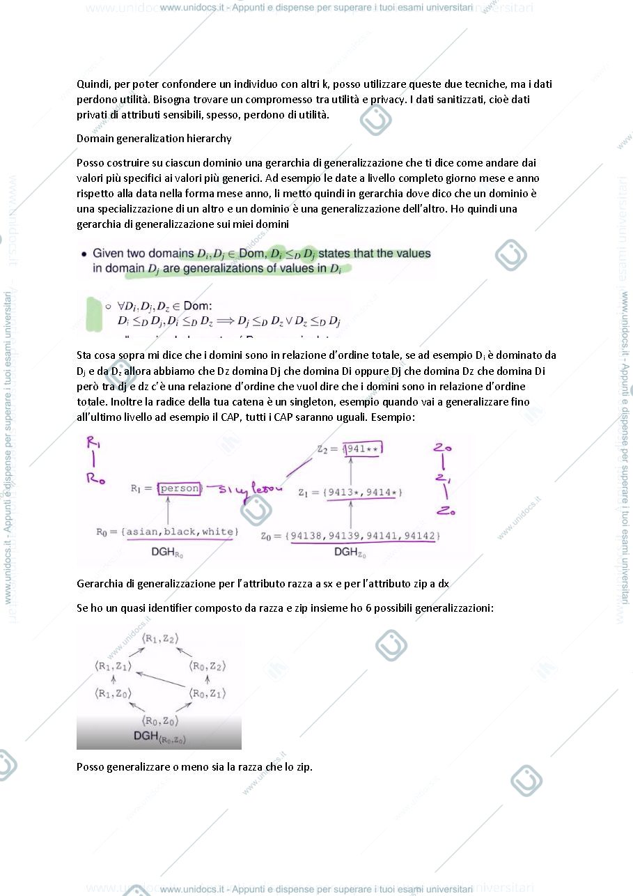 Anteprima pagina 1 — Appunti k-anonimyty