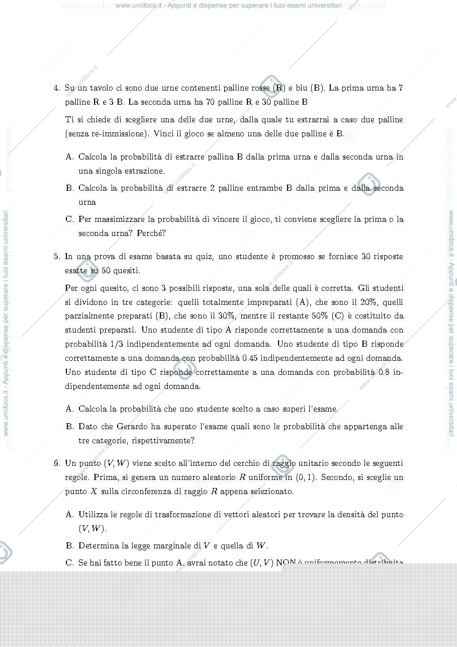 Anteprima pagina 2 — Prova d'esame con soluzioni 