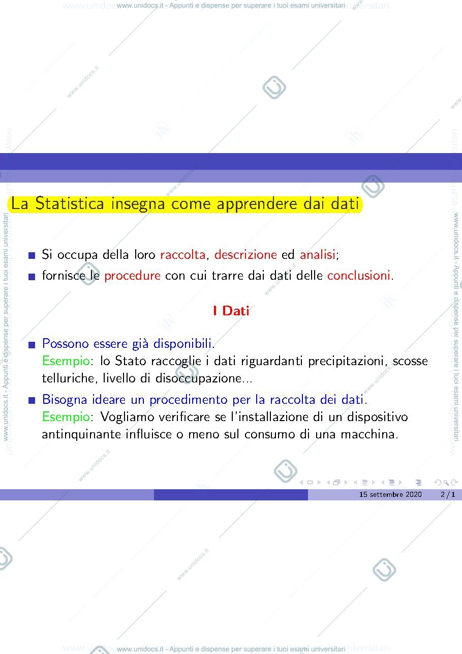 Anteprima pagina 2 — Lezione 0 - 15 settembre 2020 lezioni prof: Ladelli