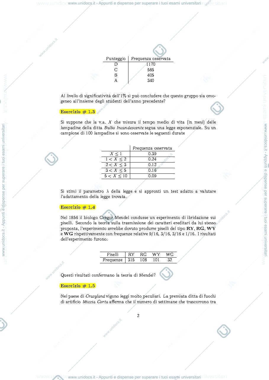 Anteprima pagina 2 — esercitazioni probabilità e statistica