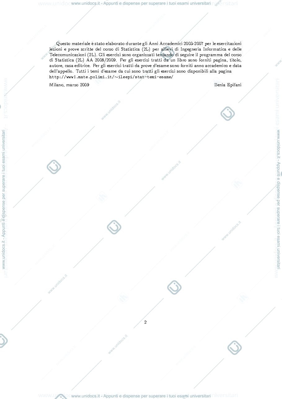 Anteprima pagina 2 — eserciziario statistica
