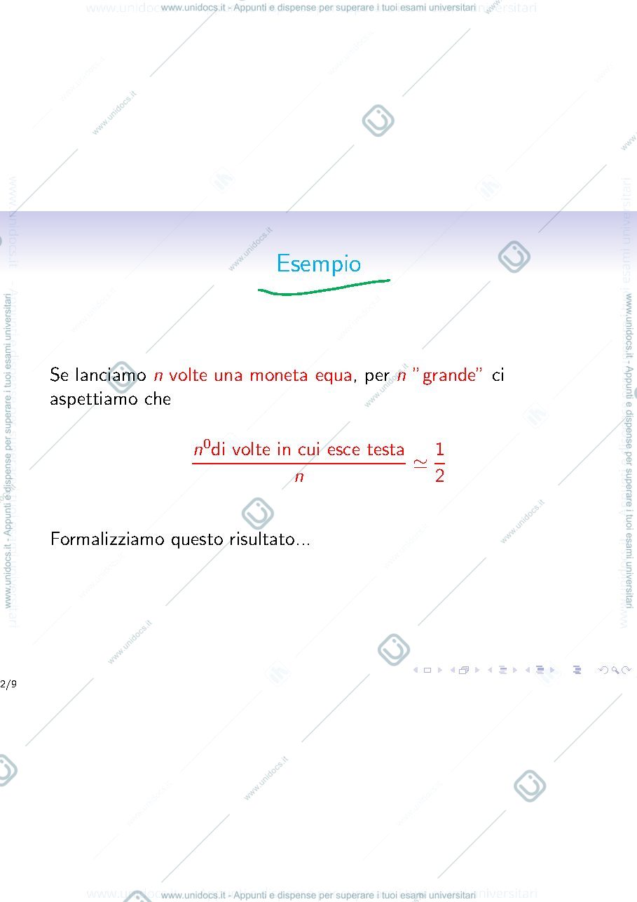 Anteprima pagina 2 — Lezione 14 - Legge dei grandi numeri lezioni prof : Ladelli