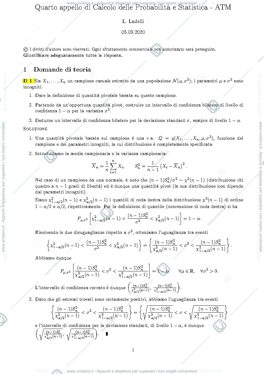 Anteprima pagina 1 — Temi d'esame prof: Ladelli
