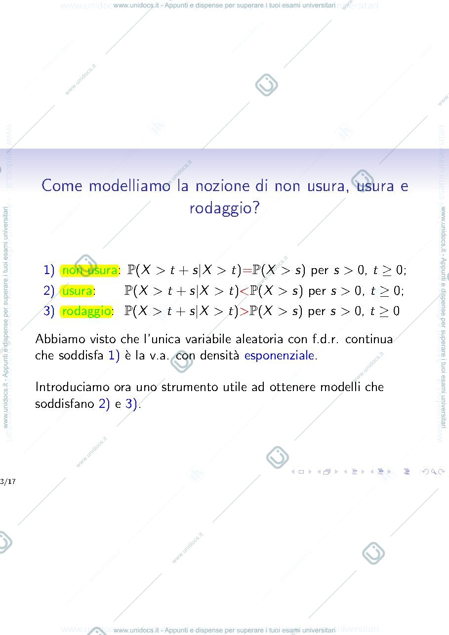 Anteprima pagina 3 — Lezione 7 - Modelli per i tempi di vita lezioni prof: Ladelli