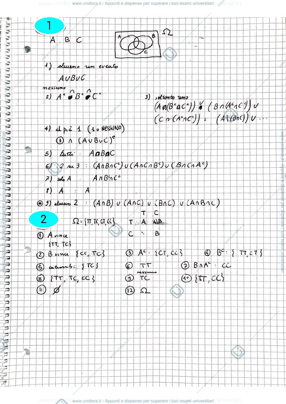Anteprima pagina 1 — esercitazioni prof : Di Iorio, Ladelli