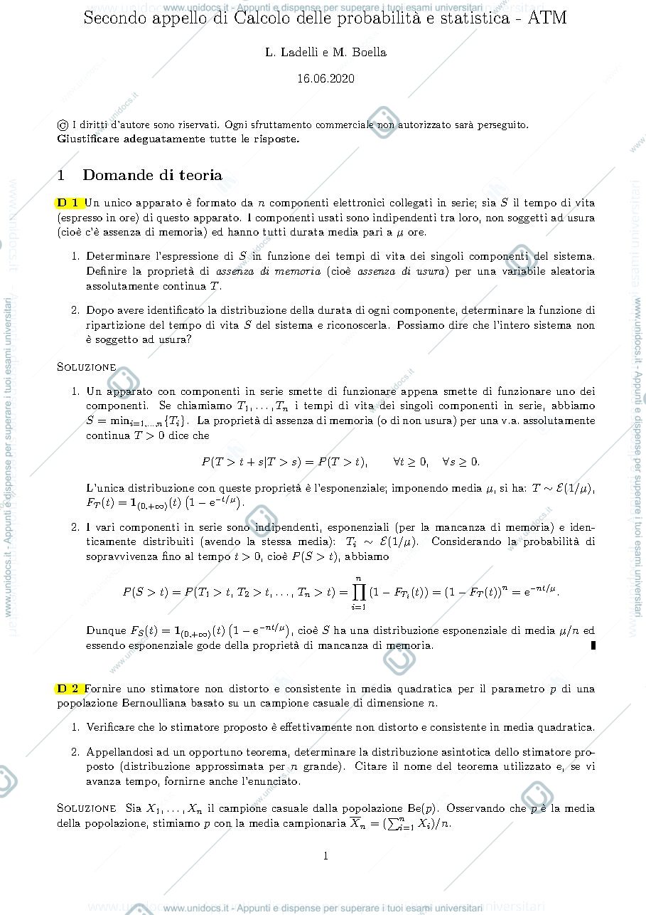 Anteprima pagina 1 — Temi d'esame prof: Ladelli